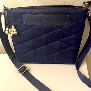 Radley London Navy Blue Quilted Crossbody Purse